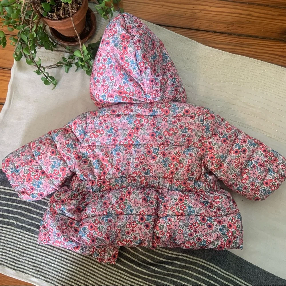 Gap Floral Puffer Warm Baby Coat